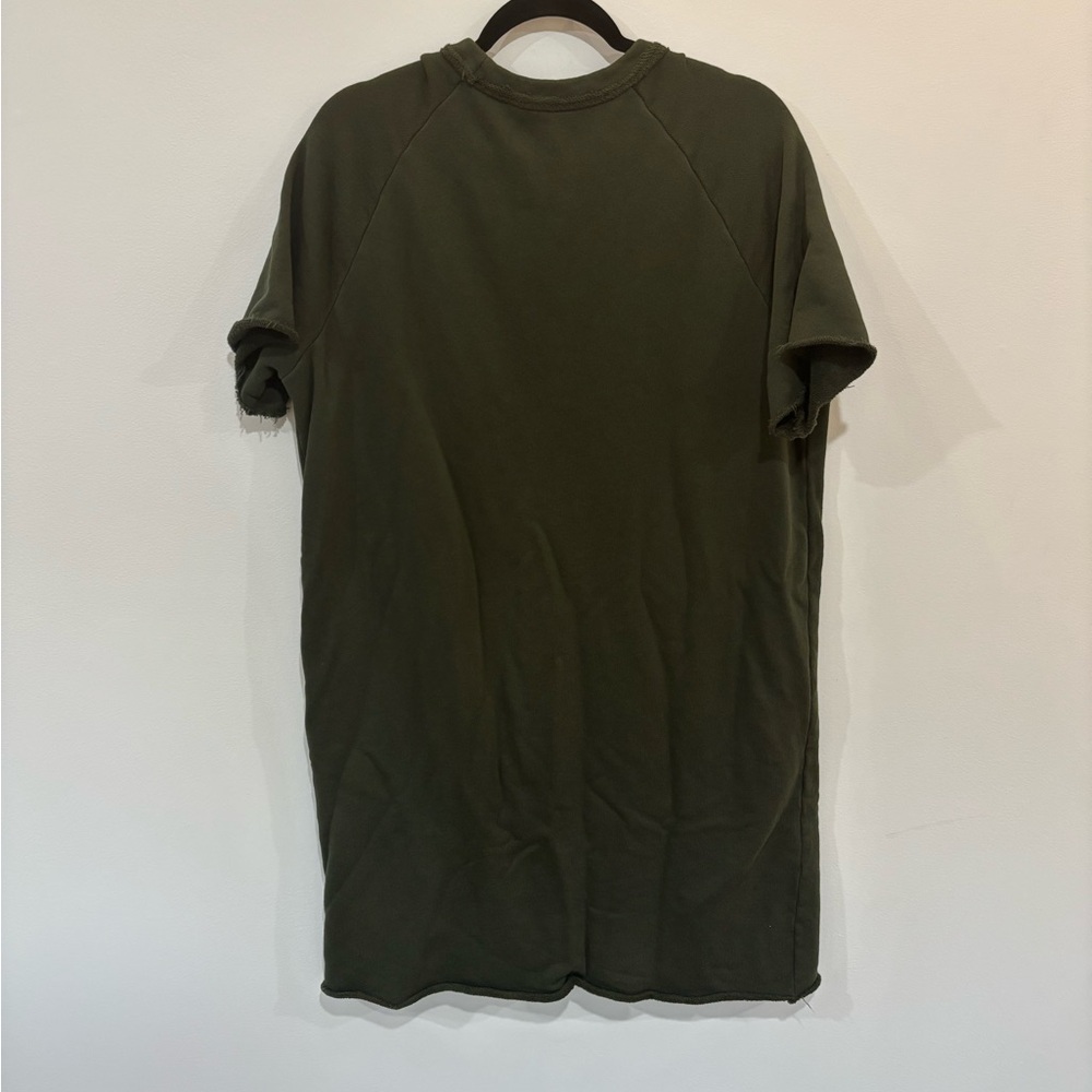 Eileen Fisher Raw Hem Short Sleeve Sweatshirt Dress - Picture 2 of 4